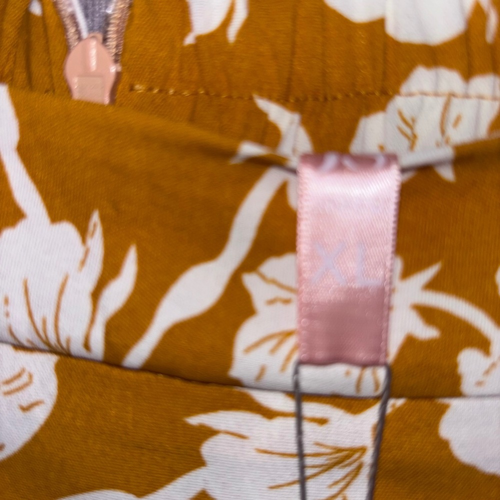 JINKESI NWT Women's XL Mustard Yellow Floral Print High Low Midi Skirt Women's‎ - Picture 3 of 7